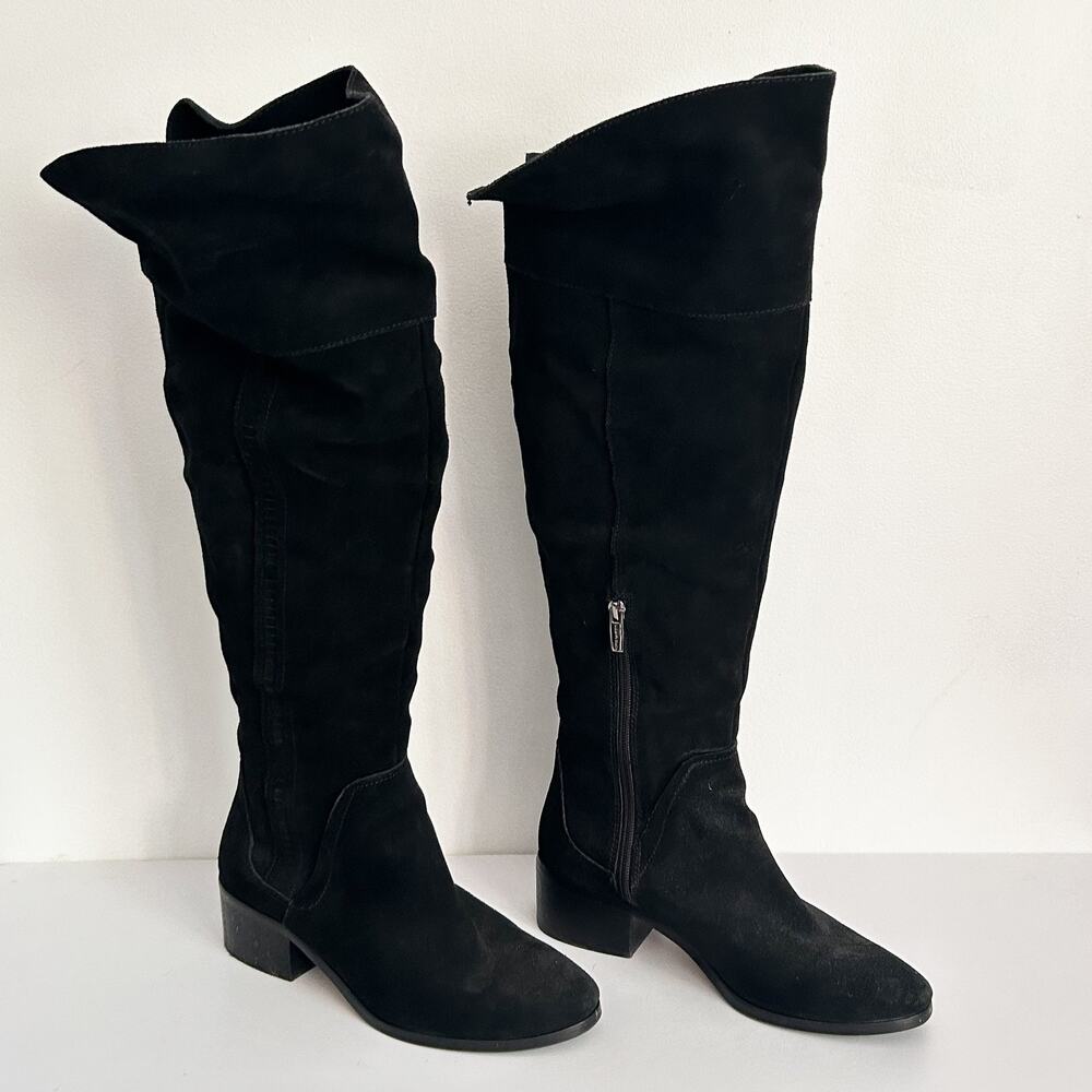 Vince Camuto Kreesell Knee High Suede Boots Black Size 8.5 - Picture 3 of 8